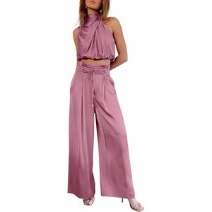NOLLSOM Satin Two Piece Set